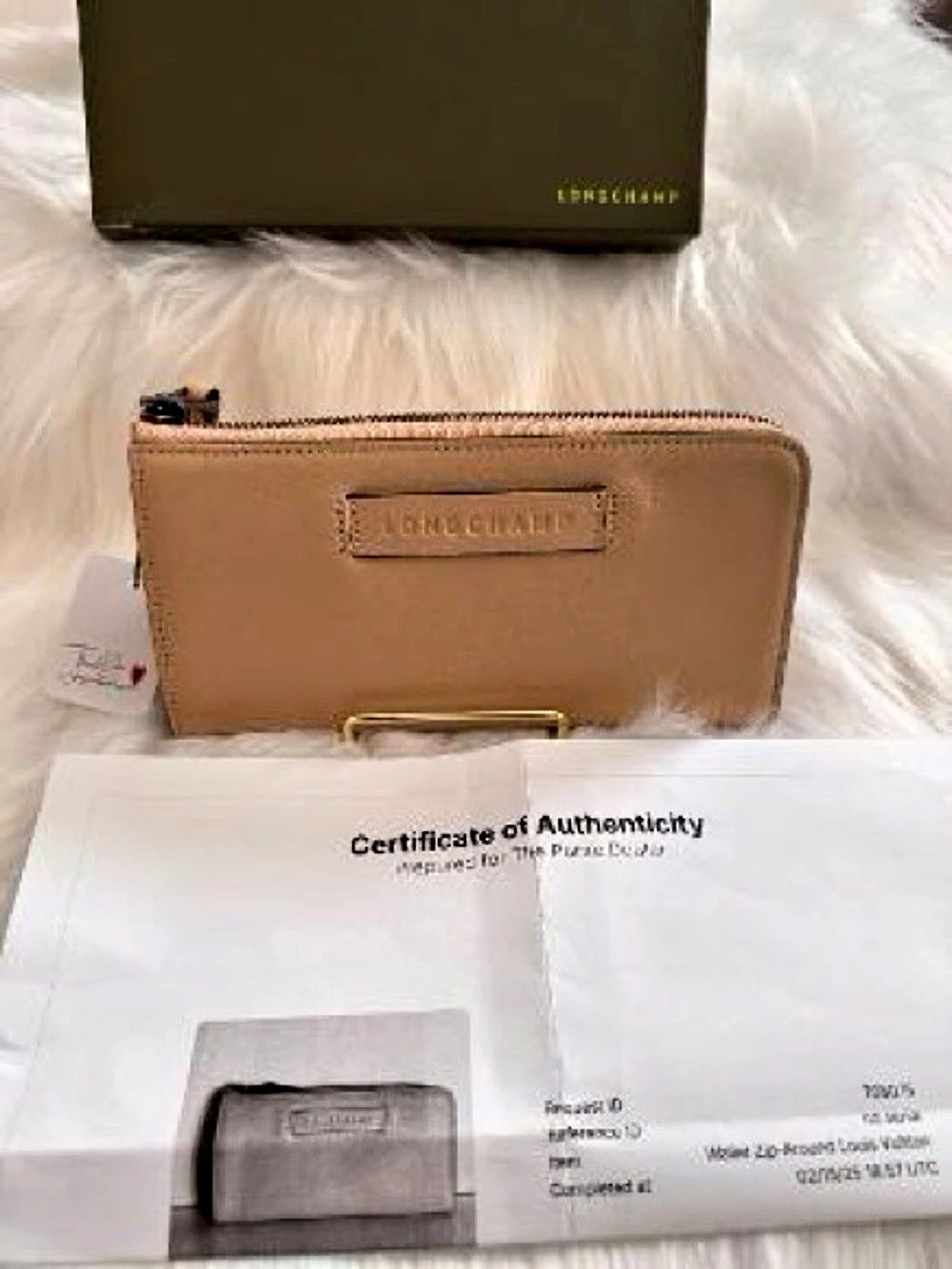 Longchamp 3D Calfskin Leather Zip-Around Wallet
